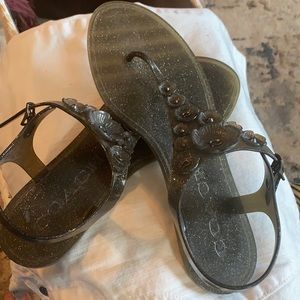Adorable Coach jelly sandals.